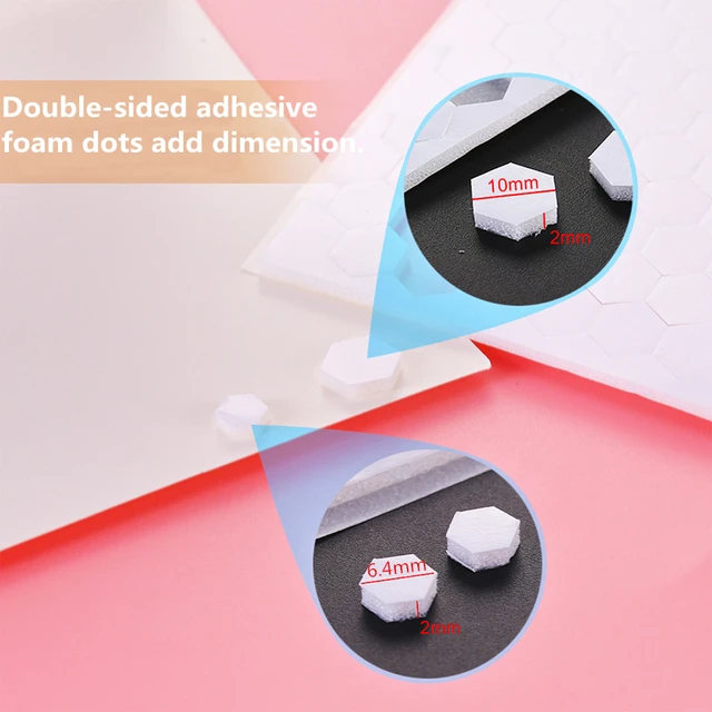 6PCS Thick 5mm/3mm Width Double-sided 3D Foam Strips Foam Dots Adhesives  Stickers for DIY