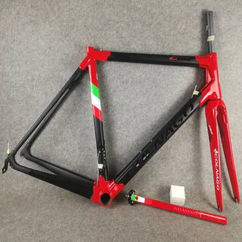 

Black Red Italian flag T1100 UD Matte-Glossy Colnago C64 carbon road bike frames Bicycle Frameset with 48/50/52/54/56cm