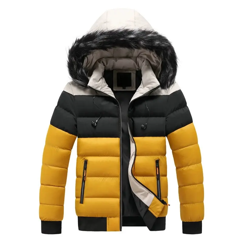 

Winter Parkas Men Fur Warm Thick Cotton Multi-pocket Hooded Jackets Mens Casual Fashion Windbreaker Coats Hip Hop Men Overcoat