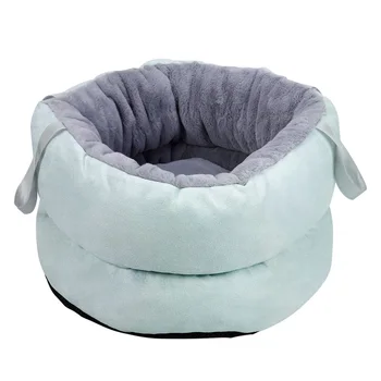 

Soft Plush With Handles Home Winter Warm Sleeping Indoor Pet Bed Dog Cat High Walls Design Portable Furniture Protection