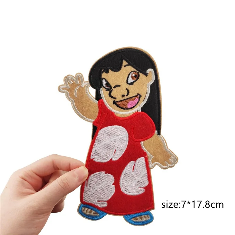 Lilo & Stitch Embroidery Patches Children For Clothing DIY Iron On Stitch Patch Garment stickers embroidery cloth stickers