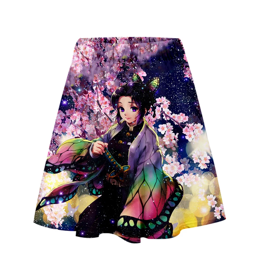 Kimetsu no Yaiba, одежда с 3D принтом, повседневная юбка, женская летняя сексуальная удобная юбка, топы, крутая Женская юбка, лидер продаж