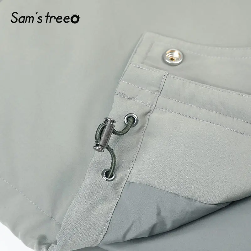 SAM'S TREE однотонная толстовка с горловиной теплый пуховик для женщин зимняя прямая женская верхняя одежда на завязках