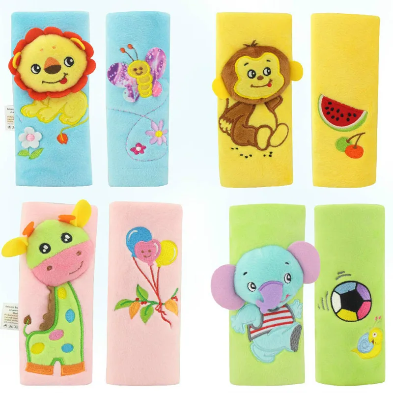 1pc Cartoon Seat Belt Shoulder Safety Belts Zoo Animals Lion Monkey Security Car Seats Strollers Prams Accessories