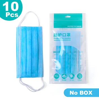 

10pcs Disposable Masks 3-layer Non-Woven Masks Anti Dust Fog Mouth Face Mask Protection Soft Protection Mask Fast Delivery