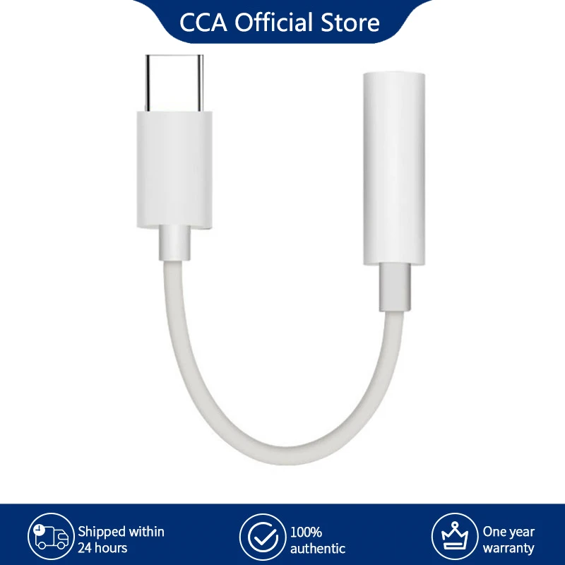 CCA High Audio Type C 3.5 Earphone Adapter USB Male to 3.5mm Female Jack for Xiaomi 6 Mi6 MI 8 SE A2 MIX 2S AUX Cable | Электроника