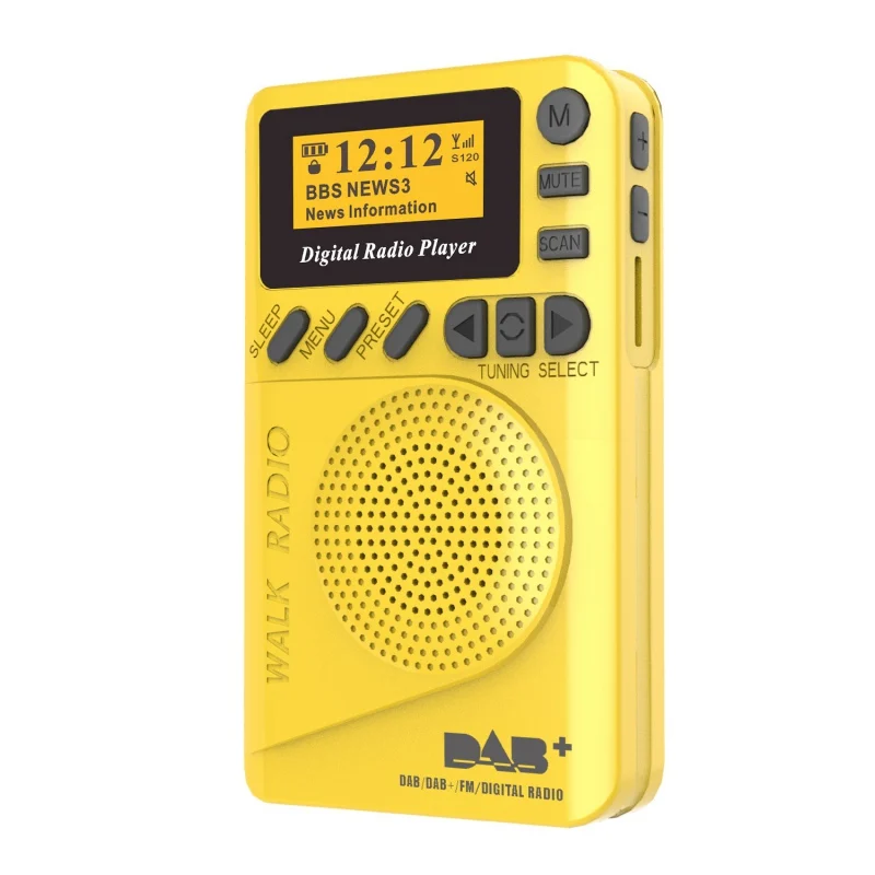 

Retro Digital & FM Radio Personal Portable Pocket Handheld Digital Radio Alarm Clock SD Card MP3 Player Built-in Rechargea!
