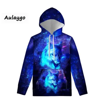 

Wolf Printed Sweatshirts Men 3d Animals Design Sweatshirts Boy Pullover Fashion Tracksuits Streetwear Hip Hop Sudaderas Hombre