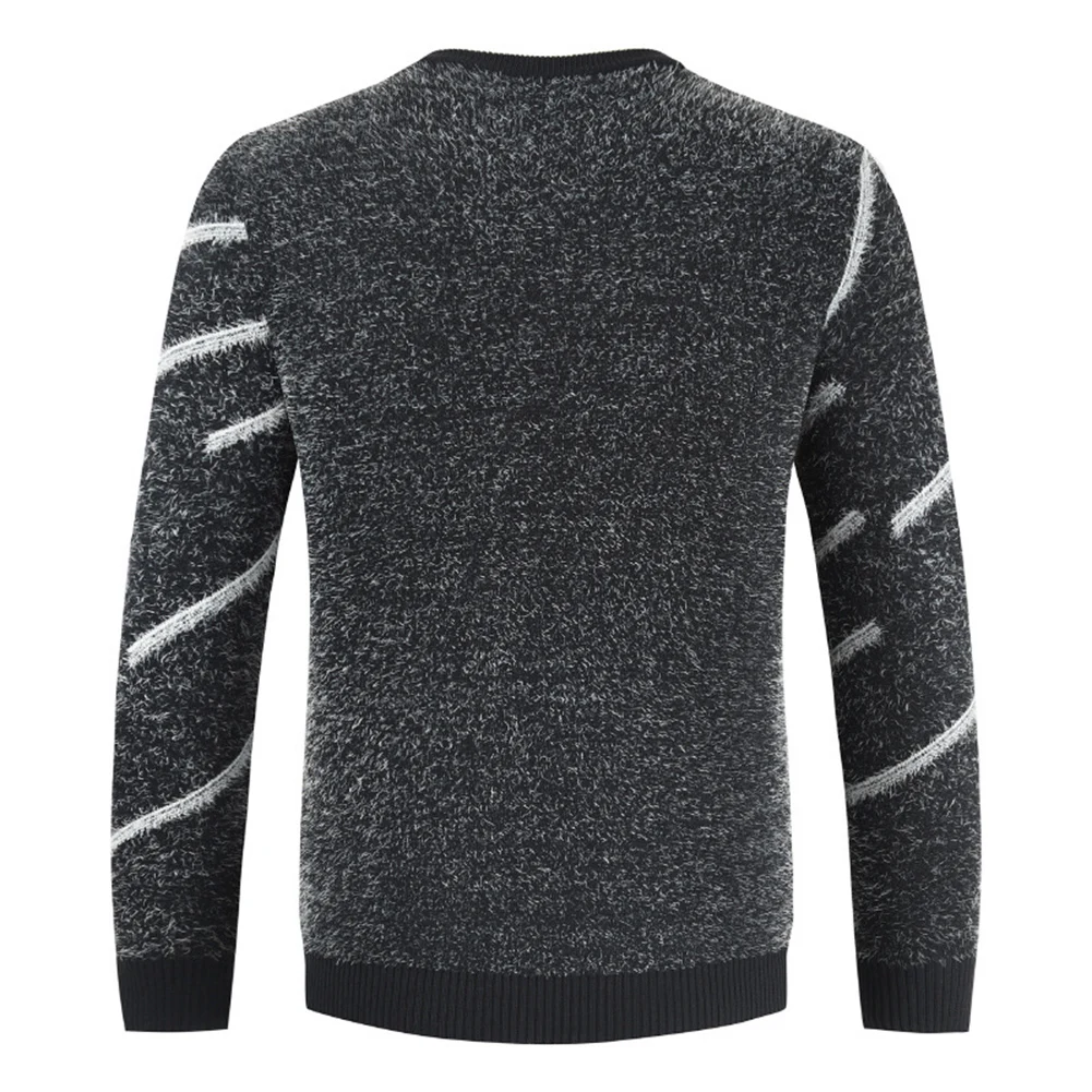 Pull homme 2019 осенний мужской длинный рукав круглый вырез цветной модульный пуловер вязаный свитер