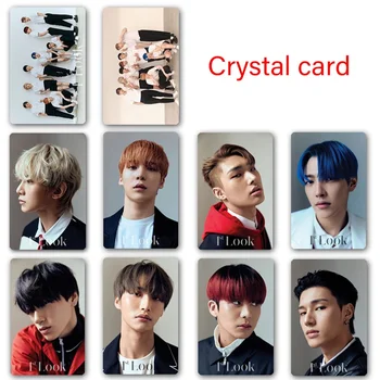 

10Pcs/set Kpop ATEEZ Card Stickers New Album ZERO : FEVER Kpop Ateez Photocard Crystal Sticker Photo Lomo Card Stickers
