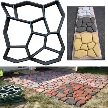 

Manually Paving Cement Brick Concrete Molds DIY Plastic Path Maker Molds for Cement Garden Stone Road Garden Decoration