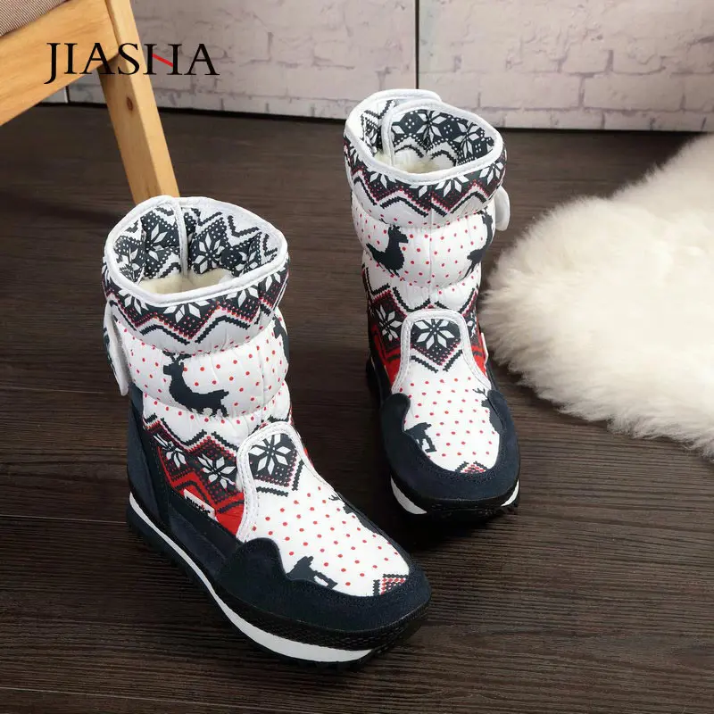 Women snow boots antiskid plus velvet warm winter boots women shoes
christmas deer brand fashion style waterproof women boots