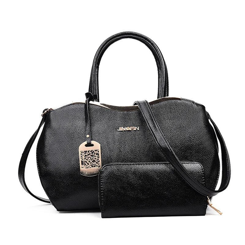 

2020 New Style Embossed Leather Two-Piece Set Different Size Bags Occident Fashion Simple Fashion Shoulder Handbag