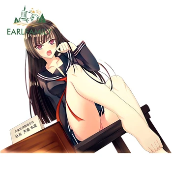 

EARLFAMILY 13cm x 10.2cm Anime Fashion Car Sticker Black Bullet Tendou Kisara Motorcycle Car Styling Decal Creative Car Stickers