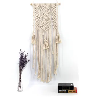 

New Large Tapestry Wall Hanging Boho Decor Hand-woven Macrame Tassels Home Wall Decoration