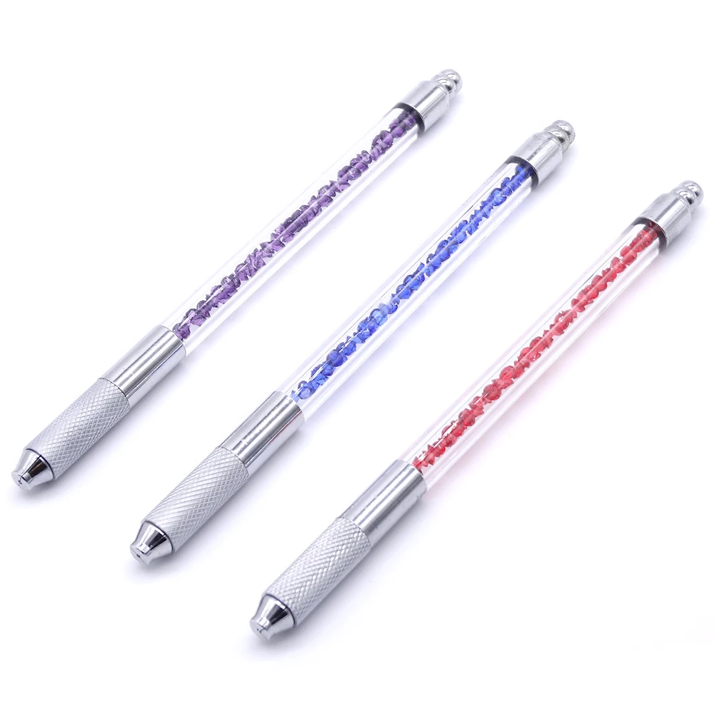 

1 Pcs Manual Tattoo Pen Permanent Makeup Eyebrow Eyeliner Lip Tattoo Design Microblading Pen Manual Tattoo Machine 3 Color