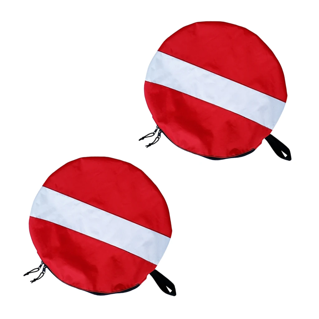 2pcs Zipper Dive Flag Scuba Diving Hose Mouthpiece Regulator Equip Gear Bag