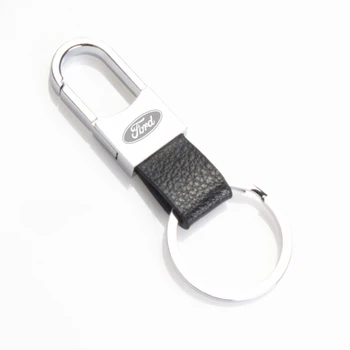 

Braided Leather Keychain Key Chain Ring Car Keyrings for Ford focus 2 3 mk2 mk3 ranger fiesta fusion kuga mondeo mk4 Accessories