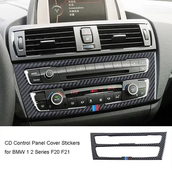 

for BMW 1 2 Series F20 F21 Carbon Fiber Car Interior Mouldings Air Conditioning CD Control Panel Cover Trim Stickers Accessories