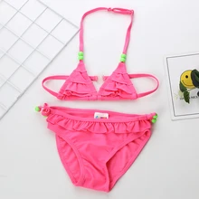 Новинка года, купальный костюм для девочек возрастом от 3 до 8 лет, купальный костюм для девочек, горячая Распродажа, детский купальный костюм Пляжная одежда бикини, Infantil-ST113