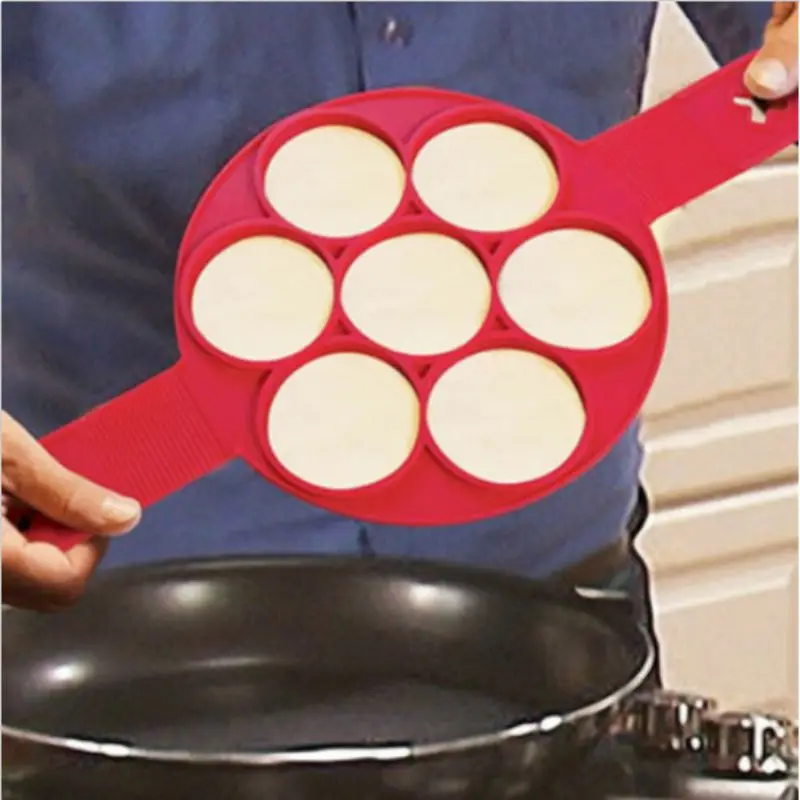 7 колец заливная форма для блинов антипригарная блинница яйцо кольцо производитель контейнер для яйца с сыром Форма для яиц Прочный инструмент для приготовления пищи