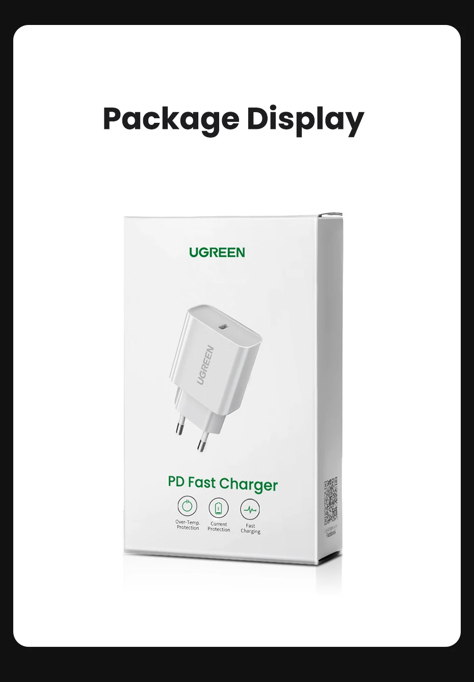 UGREEN PD20W USB Charger for iPhone 12 Pro 11 X 8 USB C Fast Charger Quick Charge 4.0 3.0 for Xiaomi Huawei Phone PD Charger 65w charger usb c