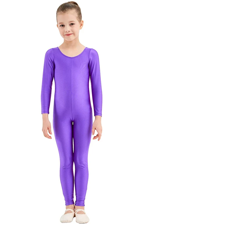 Speerise Children Long Sleeve Unitard Boys Skin Tight Jumpsuit Spandex Red Full Body Scoop Neck Ballet Costumes -Zentai shop online