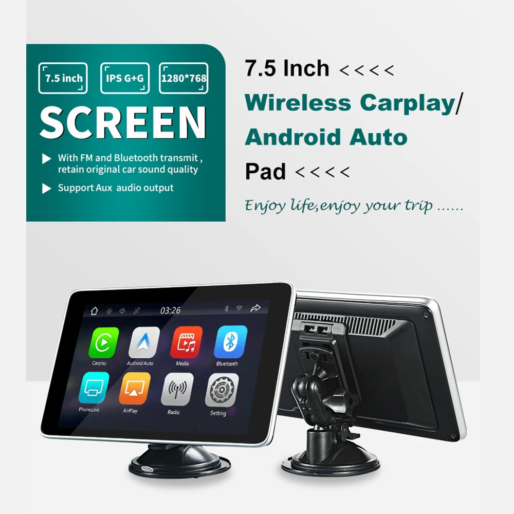 Wireless Carplay Android Auto Carplay Tablet Portable Multimedia Player