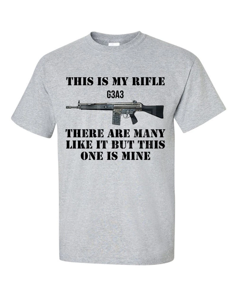 

2018 New Summer Fashion THIS IS MY RIFLE G3A3 Battlefield 3 4 BF3 BF4 Full Metal Jacket T-Shirt Cotton Tee Shirt