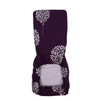 

New Removable Chair Cover Prints Lavalable Protective Cover for Dining Room Purple Cover