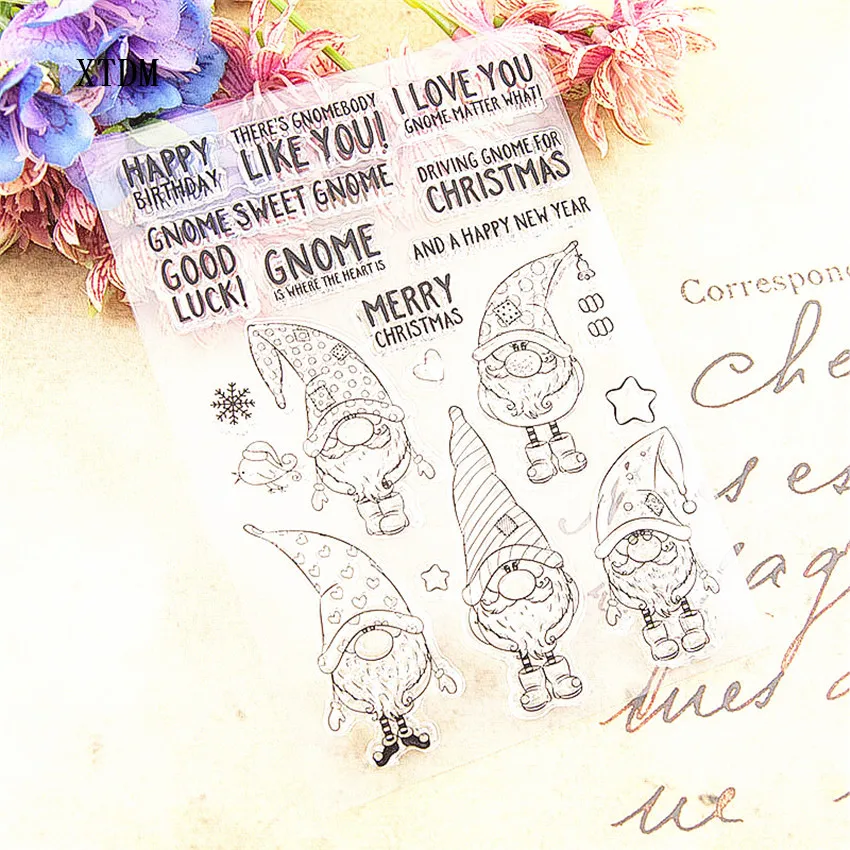 

Hot selling Christmas villain transparent clear stamp / silicone seal roller stamp DIY scrapbook album / card production