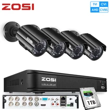 Special Offers ZOSI 700TVL Realtime 960H 4CH H.264 DVR 4x 1/3" CMOS IR Cut 4.6mm Lens Day Night Outdoor CCTV Camera Security System