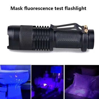 

2019 Mini UV Black Light Pet Urine Stains Detector Scorpion Tactical Detection Lamp UV Flashlight Ultra Light With Zoom Function