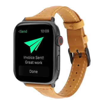 

Crazy Horse First-Layer Genuine Leather for Apple Watch Band 42mm 38mm compatible iwatch series 4 3 2 1