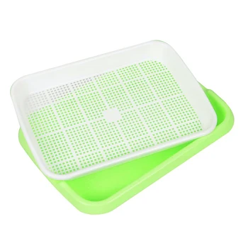 

Bean Sprouts Double-layer Dishes Plate Seedling Tray Plastic Hydroponic Flower Basket Flower Plant Home Garden Nursery Pots*1