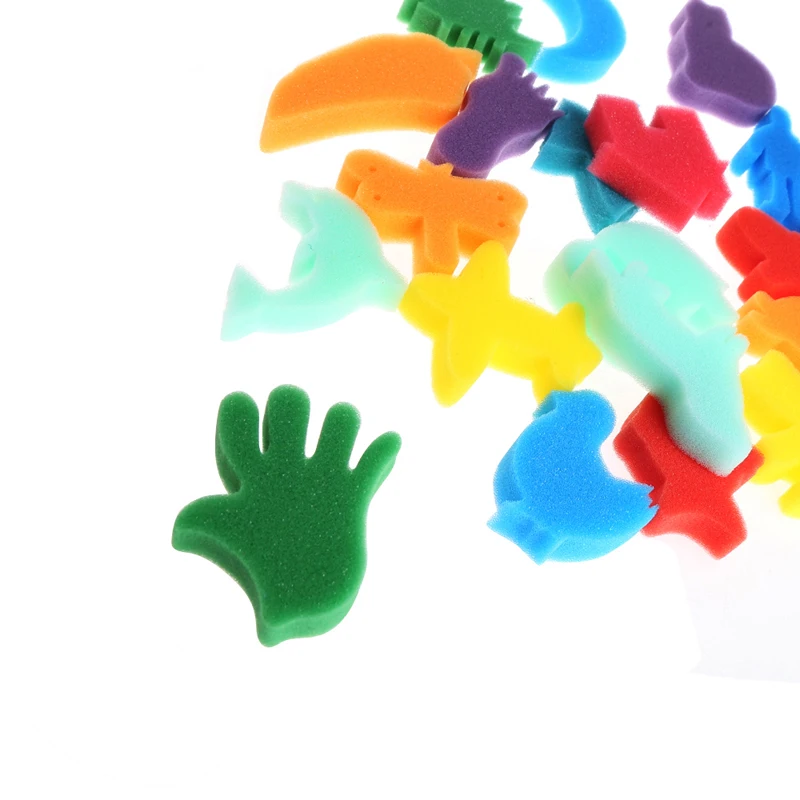 24Pcs Sponge Stamp Set Children Kids Art Craft Painting DIY Toy Home Education School 