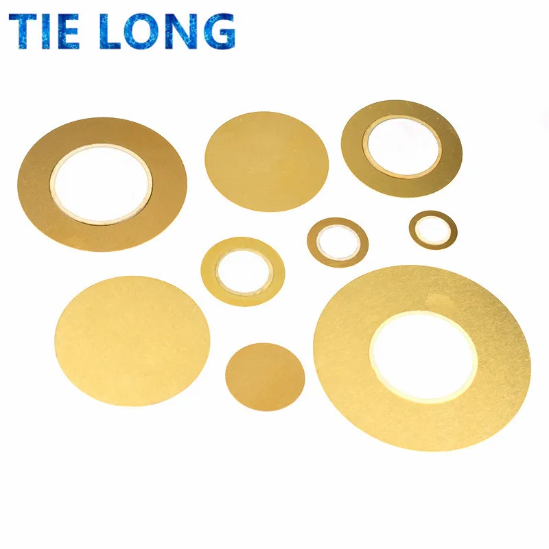 10pcs Piezo Elements Buzzer Sounder Sensor Trigger Drum Disc Copper Speaker 12MM 20MM 27MM 35MM 50MM Piezoelectric | Электронные