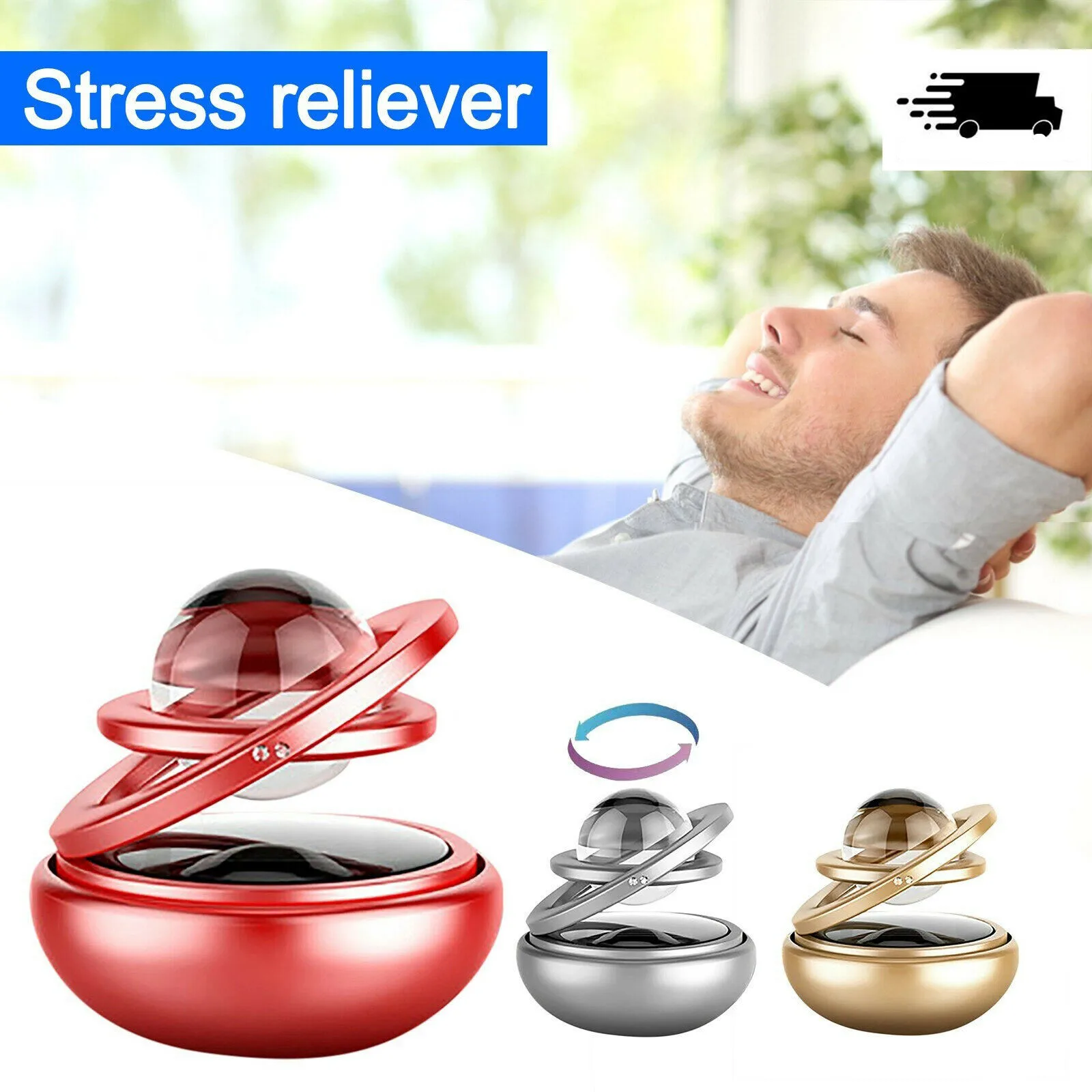 Solar Powered Car Air Freshener Fragrance Aluminum Alloy Car