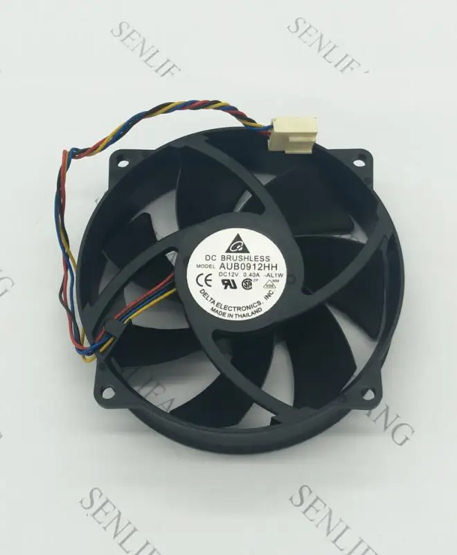 Бесплатная доставка AUB0912HH DC 12V 0.40A 9 см круглый DIY очиститель воздуха вентилятор