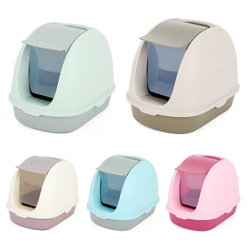 

Fully Closed Cat Toilet Litter Basin Cat Litter Basin Deodorization, Anti-splash, Anti-stink Cat Supplies Large Cat Litter Basin