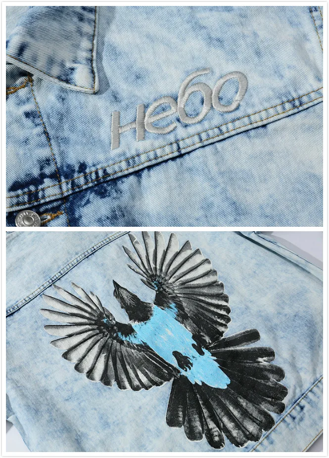 Men's Fashion Clothing Denim Jackets Retro Snowflake Embroidery Oversize Jacket Hip Hop tide Original Design Denim Coat Male