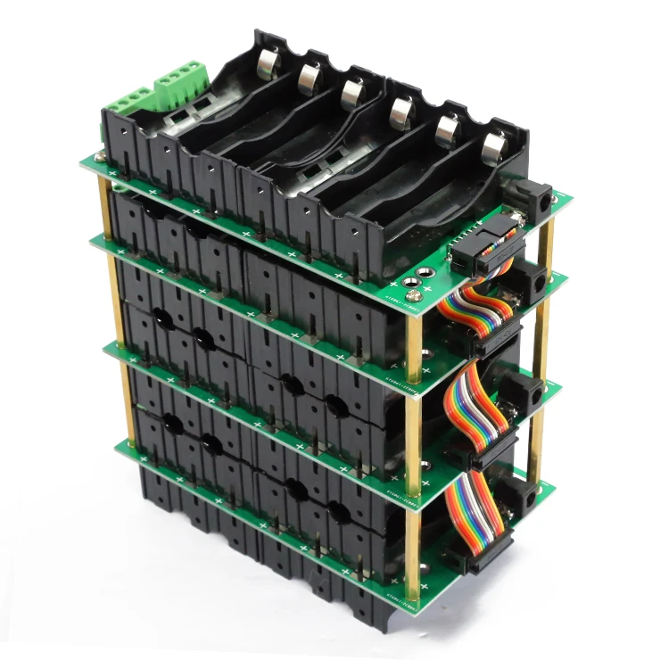 18650 Battery Holder 24V Power Bank Case Balancer Circuits 6s BMS PCB Idc cable 18650 Battery