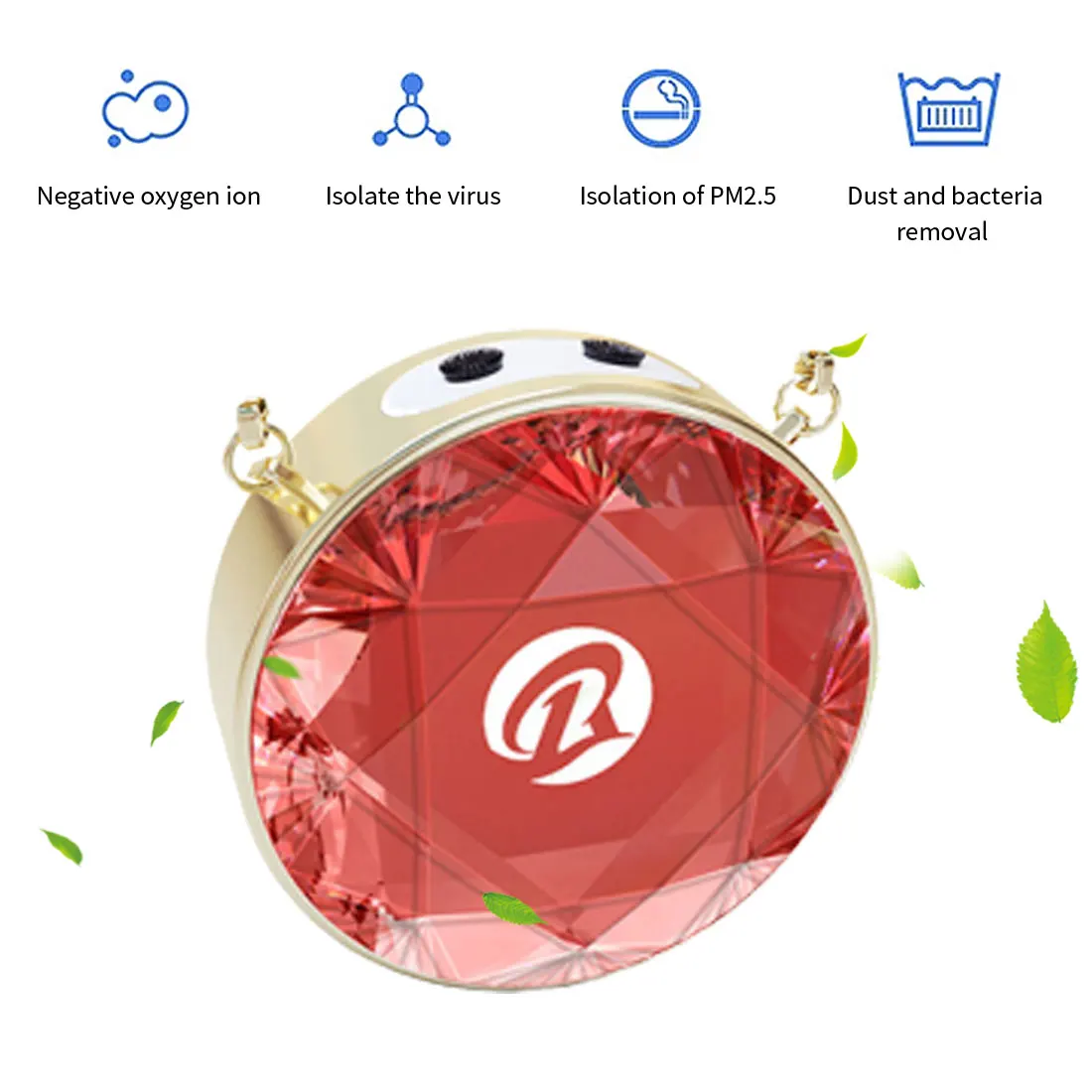 

Mini Air Purifier Personal Wearable Necklace Air Freshener Ionizer Negative Ion Generator Portable Air Freshener Home Outdoor