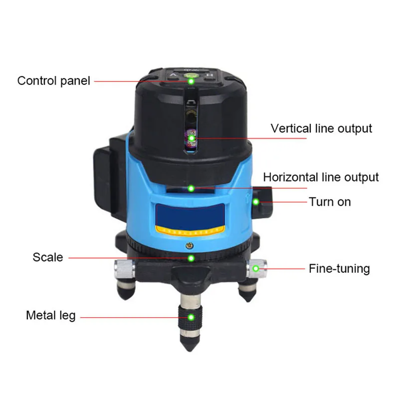 Rechargeable Laser Level Rotate 360 degree Automatic Leveling Measurement Instrument 2/3/5 Lines Cross Line Floor Wall Tool
