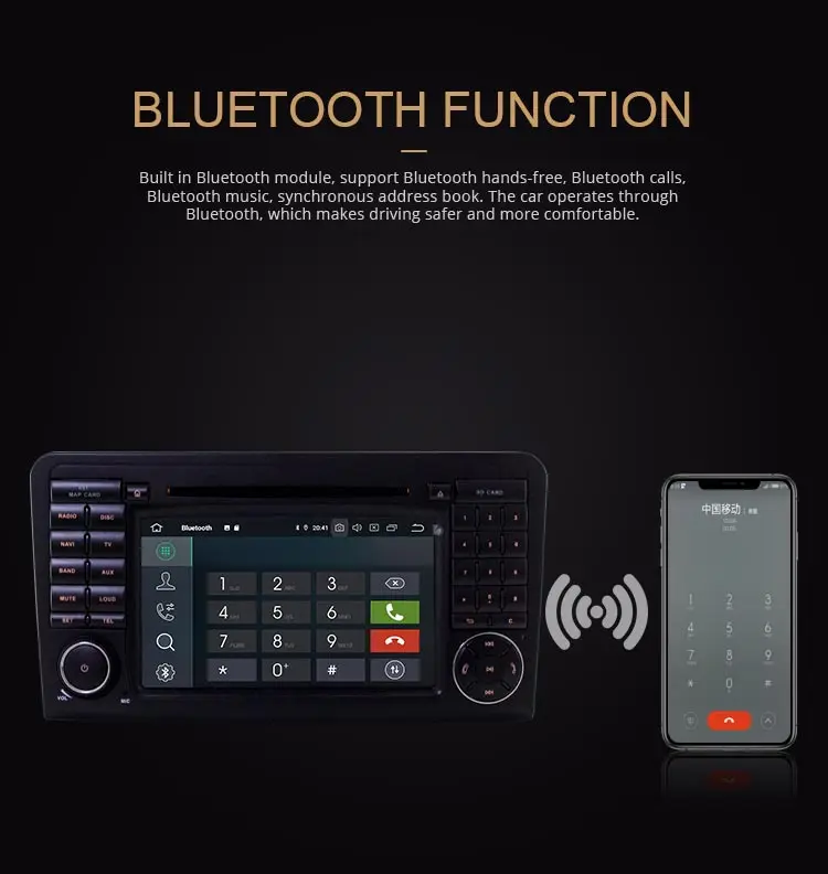 Top LJDA 2 Din Android 9.0 Car Radio For Mercedes Benz ML CLASS W164 ML350 ML300 Car Multimedia Player Stereo Audio GPS DVD WIFI DSP 8