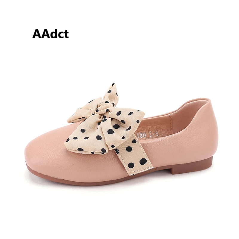 

AAdct 2020 girls shoes flat spring autumn new princess bow little kids shoes for girls bow children shoes soft sole