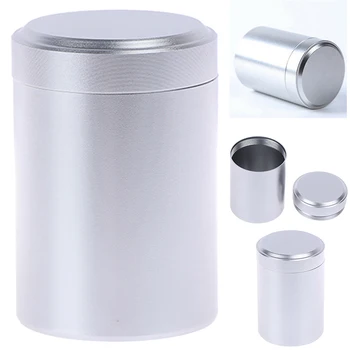 

1PCS Airtight Proof Container Aluminum Herb Stash Metal Sealed Can Tea Jar Storage Containers Silver Color