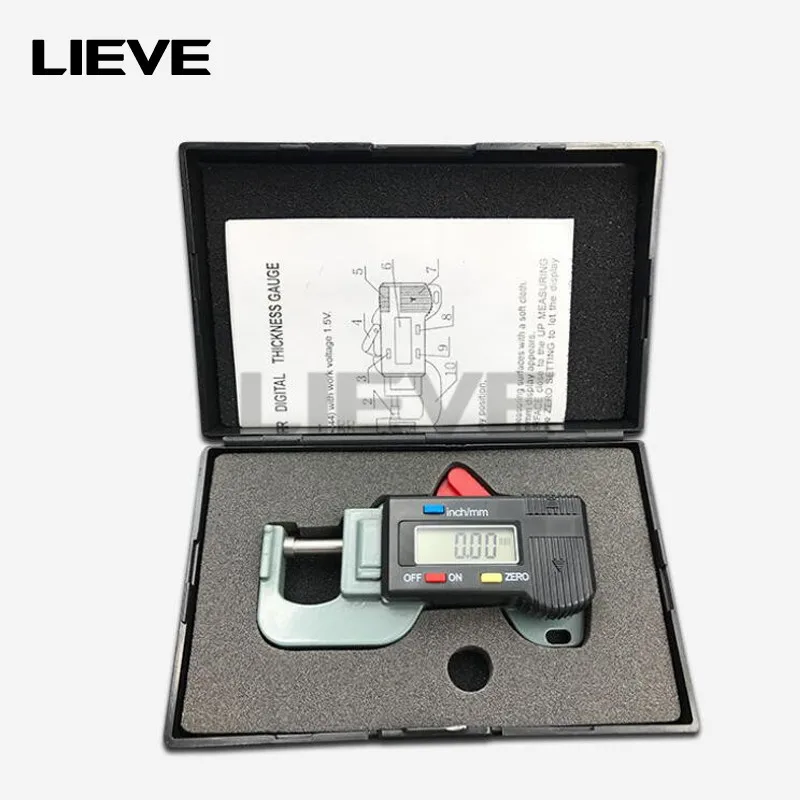 Precise Digital Thickness Gauge Meter Tester Micrometer Lateral