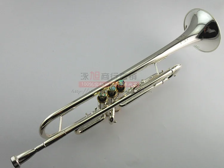 LT180S-72 Professional Bb Trumpet Stainless Steel Type Small Trompeta Brass Instruments Silver Plated Surface Trumpete