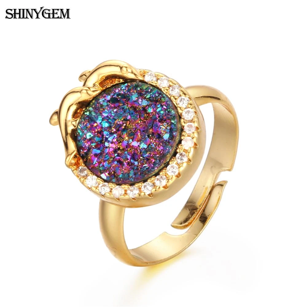 Кольца с драгоценным камнем ShinyGem женские инкрустация из драгоценного камня
